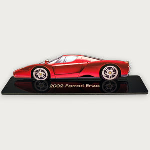 2002 Ferrari Enzo (1) Metal Car Wall Art, Color 2D Diecast Car Decor, Silhouette Metal Wall Art, Gift For Car Lovers, Detailed Color Metal Car