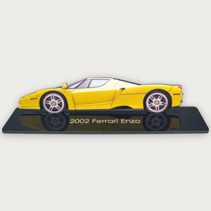 2002 Ferrari Enzo (2) Metal Car Wall Art, Color 2D Diecast Car Decor, Silhouette Metal Wall Art, Gift For Car Lovers, Detailed Color Metal Car