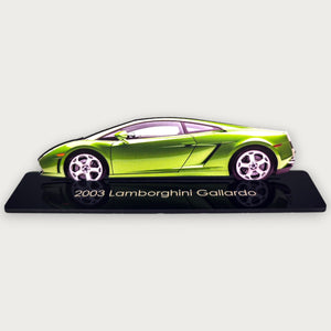 2003 Lamborghini Gallardo (1) Metal Car Wall Art, Color 2D Diecast Car Decor, Silhouette Metal Wall Art, Gift For Car Lovers, Detailed Color Metal Car