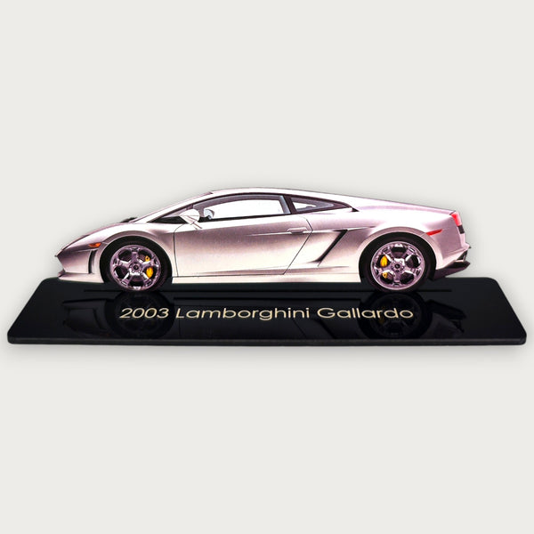 2003 Lamborghini Gallardo (2) Metal Car Wall Art, Color 2D Diecast Car Decor, Silhouette Metal Wall Art, Gift For Car Lovers, Detailed Color Metal Car