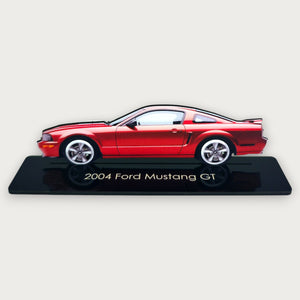 2004 Ford Mustang GT (2) Metal Car Wall Art, Color 2D Diecast Car Decor, Silhouette Metal Wall Art, Gift For Car Lovers, Detailed Color Metal Car