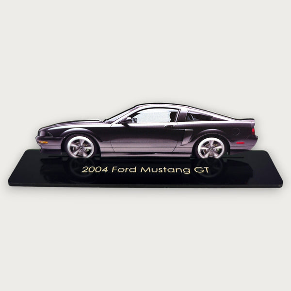 2004 Ford Mustang GT (1) Metal Car Wall Art, Color 2D Diecast Car Decor, Silhouette Metal Wall Art, Gift For Car Lovers, Detailed Color Metal Car