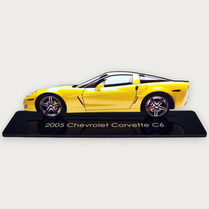 2005 Chevrolet Corvette C6 (2) Metal Car Wall Art, Color 2D Diecast Car Decor, Silhouette Metal Wall Art, Gift For Car Lovers, Detailed Color Metal Car