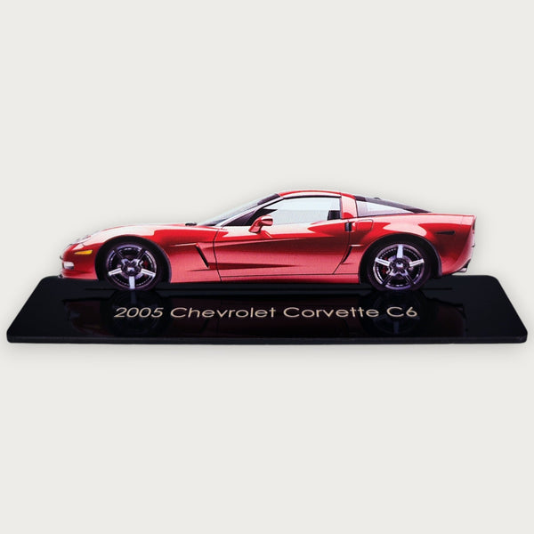 2005 Chevrolet Corvette C6 (1) Metal Car Wall Art, Color 2D Diecast Car Decor, Silhouette Metal Wall Art, Gift For Car Lovers, Detailed Color Metal Car