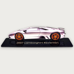 2007 Lamborghini Reventón (2) Metal Car Wall Art, Color 2D Diecast Car Decor, Silhouette Metal Wall Art, Gift For Car Lovers, Detailed Color Metal Car