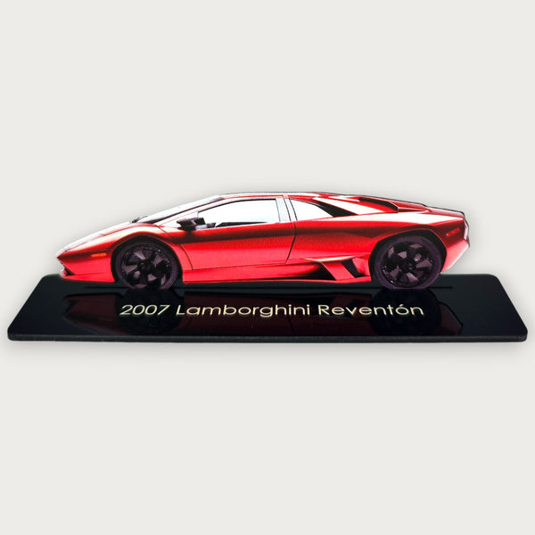 2007 Lamborghini Reventón (1) Metal Car Wall Art, Color 2D Diecast Car Decor, Silhouette Metal Wall Art, Gift For Car Lovers, Detailed Color Metal Car