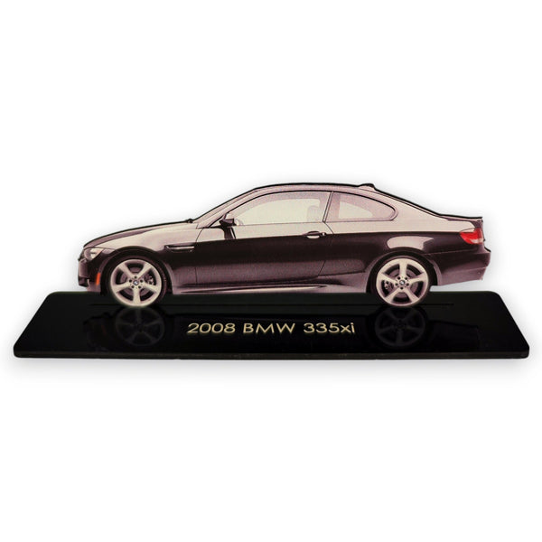 2008 BMW 335xi (2) Metal Car Wall Art, Color 2D Diecast Car Decor, Silhouette Metal Wall Art, Gift For Car Lovers, Detailed Color Metal Car