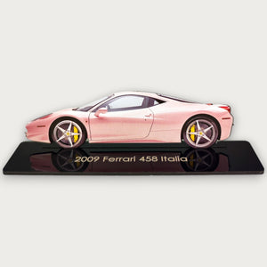 2009 Ferrari 458 Italia (2) Metal Car Wall Art, Color 2D Diecast Car Decor, Silhouette Metal Wall Art, Gift For Car Lovers, Detailed Color Metal Car