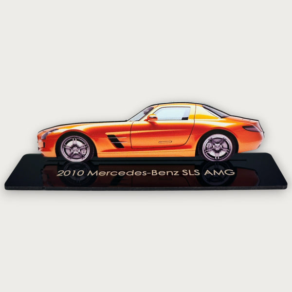 2010 Mercedes-Benz SLS AMG (1) Metal Car Wall Art, Color 2D Diecast Car Decor, Silhouette Metal Wall Art, Gift For Car Lovers, Detailed Color Metal Car