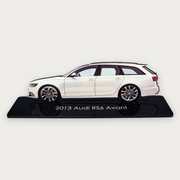 2013 Audi RS6 Avant (2) Metal Car Wall Art, Color 2D Diecast Car Decor, Silhouette Metal Wall Art, Gift For Car Lovers, Detailed Color Metal Car