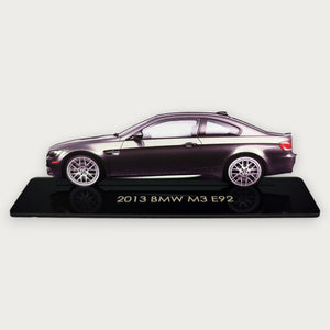 2013 BMW M3 E92 (1) Metal Car Wall Art, Color 2D Diecast Car Decor, Silhouette Metal Wall Art, Gift For Car Lovers, Detailed Color Metal Car