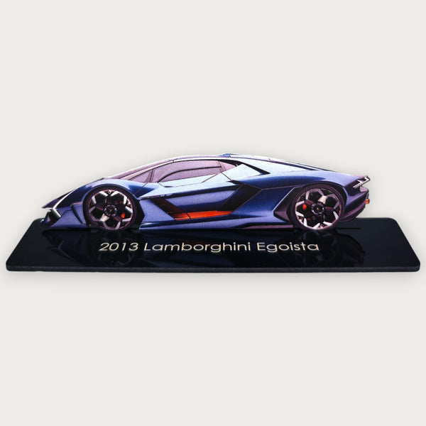 2013 Lamborghini Egoista (1) Metal Car Wall Art, Color 2D Diecast Car Decor, Silhouette Metal Wall Art, Gift For Car Lovers, Detailed Color Metal Car