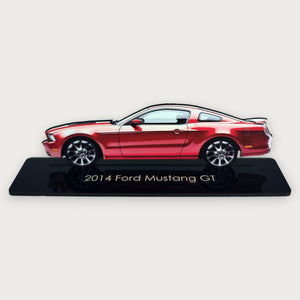 2014 Ford Mustang GT (1) Metal Car Wall Art, Color 2D Diecast Car Decor, Silhouette Metal Wall Art, Gift For Car Lovers, Detailed Color Metal Car