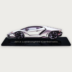 2016 Lamborghini Centenario (2) Metal Car Wall Art, Color 2D Diecast Car Decor, Silhouette Metal Wall Art, Gift For Car Lovers, Detailed Color Metal Car