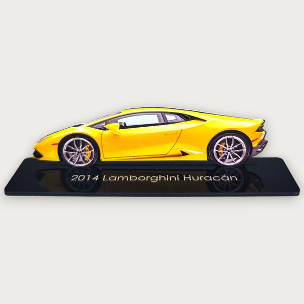 2014 Lamborghini Huracán (2) Metal Car Wall Art, Color 2D Diecast Car Decor, Silhouette Metal Wall Art, Gift For Car Lovers, Detailed Color Metal Car