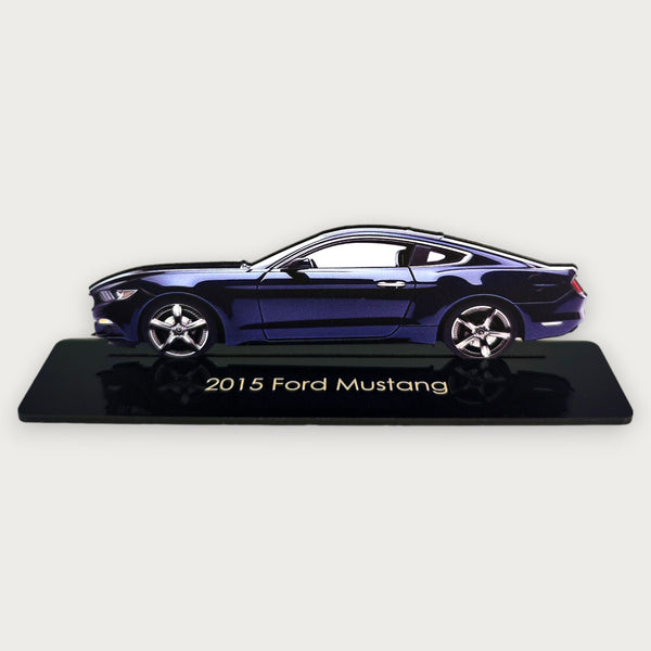 2015 Ford Mustang (2) Metal Car Wall Art, Color 2D Diecast Car Decor, Silhouette Metal Wall Art, Gift For Car Lovers, Detailed Color Metal Car