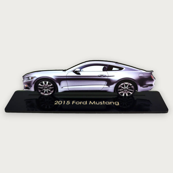 2015 Ford Mustang (1) Metal Car Wall Art, Color 2D Diecast Car Decor, Silhouette Metal Wall Art, Gift For Car Lovers, Detailed Color Metal Car