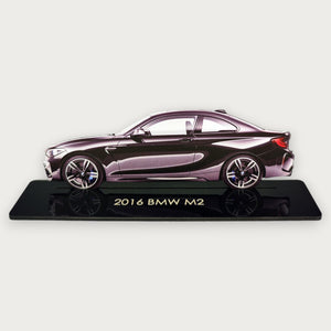 2016 BMW M2 (1) Metal Car Wall Art, Color 2D Diecast Car Decor, Silhouette Metal Wall Art, Gift For Car Lovers, Detailed Color Metal Car