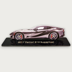 2017 Ferrari 812 Superfast (1) Metal Car Wall Art, Color 2D Diecast Car Decor, Silhouette Metal Wall Art, Gift For Car Lovers, Detailed Color Metal Car