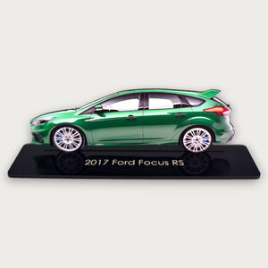 2017 Ford Focus RS (2) Metal Car Wall Art, Color 2D Diecast Car Decor, Silhouette Metal Wall Art, Gift For Car Lovers, Detailed Color Metal Car