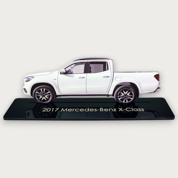 2017 Mercedes-Benz X-Class (1) Metal Car Wall Art, Color 2D Diecast Car Decor, Silhouette Metal Wall Art, Gift For Car Lovers, Detailed Color Metal Car