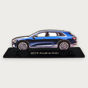 2019 Audi e-tron (1) Metal Car Wall Art, Color 2D Diecast Car Decor, Silhouette Metal Wall Art, Gift For Car Lovers, Detailed Color Metal Car