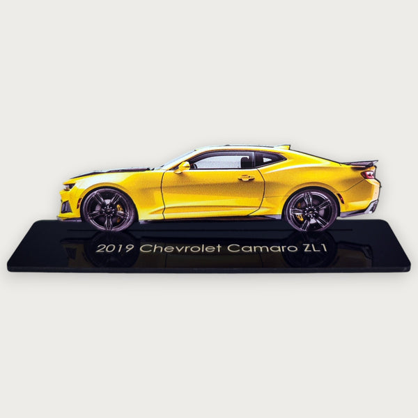 2019 Chevrolet Camaro ZL1 (2) Metal Car Wall Art, Color 2D Diecast Car Decor, Silhouette Metal Wall Art, Gift For Car Lovers, Detailed Color Metal Car