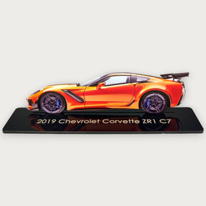 2019 Chevrolet Corvette ZR1 C7 (1) Metal Car Wall Art, Color 2D Diecast Car Decor, Silhouette Metal Wall Art, Gift For Car Lovers, Detailed Color Metal Car