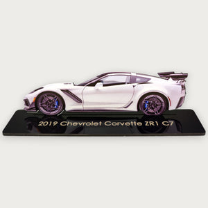 2019 Chevrolet Corvette ZR1 C7 (2) Metal Car Wall Art, Color 2D Diecast Car Decor, Silhouette Metal Wall Art, Gift For Car Lovers, Detailed Color Metal Car