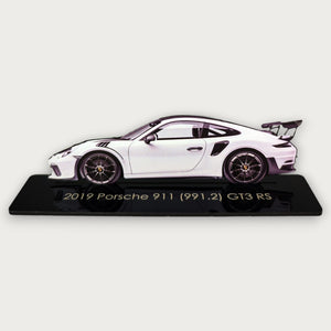 2019 Porsche 911 (991.2) GT3 RS (2) Metal Car Wall Art, Color 2D Diecast Car Decor, Silhouette Metal Wall Art, Gift For Car Lovers, Detailed Color Metal Car