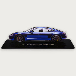 2019 Porsche Taycan (1) Metal Car Wall Art, Color 2D Diecast Car Decor, Silhouette Metal Wall Art, Gift For Car Lovers, Detailed Color Metal Car