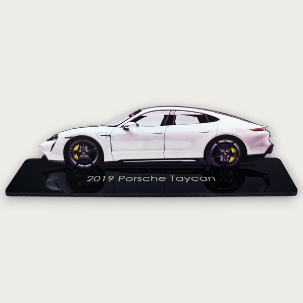 2019 Porsche Taycan (2) Metal Car Wall Art, Color 2D Diecast Car Decor, Silhouette Metal Wall Art, Gift For Car Lovers, Detailed Color Metal Car