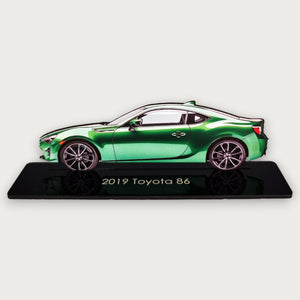 2019 Toyota 86 (1) Metal Car Wall Art, Color 2D Diecast Car Decor, Silhouette Metal Wall Art, Gift For Car Lovers, Detailed Color Metal Car