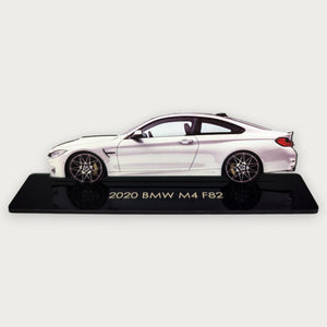 2020 BMW M4 F82 (2) Metal Car Wall Art, Color 2D Diecast Car Decor, Silhouette Metal Wall Art, Gift For Car Lovers, Detailed Color Metal Car