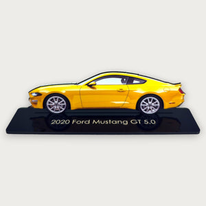 2020 Ford Mustang GT 5.0 (2) Metal Car Wall Art, Color 2D Diecast Car Decor, Silhouette Metal Wall Art, Gift For Car Lovers, Detailed Color Metal Car