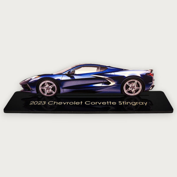 2023 Chevrolet Corvette Stingray (1) Metal Car Wall Art, Color 2D Diecast Car Decor, Silhouette Metal Wall Art, Gift For Car Lovers, Detailed Color Metal Car