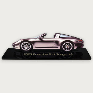 2023 Porsche 911 Targa 4S (1) Metal Car Wall Art, Color 2D Diecast Car Decor, Silhouette Metal Wall Art, Gift For Car Lovers, Detailed Color Metal Car