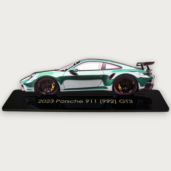 2023 Porsche 911 (992) GT3 (2) Metal Car Wall Art, Color 2D Diecast Car Decor, Silhouette Metal Wall Art, Gift For Car Lovers, Detailed Color Metal Car