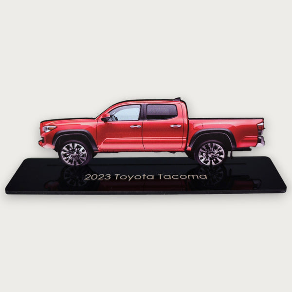 2023 Toyota Tacoma (1) Metal Car Wall Art, Color 2D Diecast Car Decor, Silhouette Metal Wall Art, Gift For Car Lovers, Detailed Color Metal Car