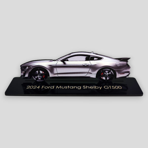 2024 Ford Mustang Shelby GT500 (2) Metal Car Wall Art, Color 2D Diecast Car Decor, Silhouette Metal Wall Art, Gift For Car Lovers, Detailed Color Metal Car