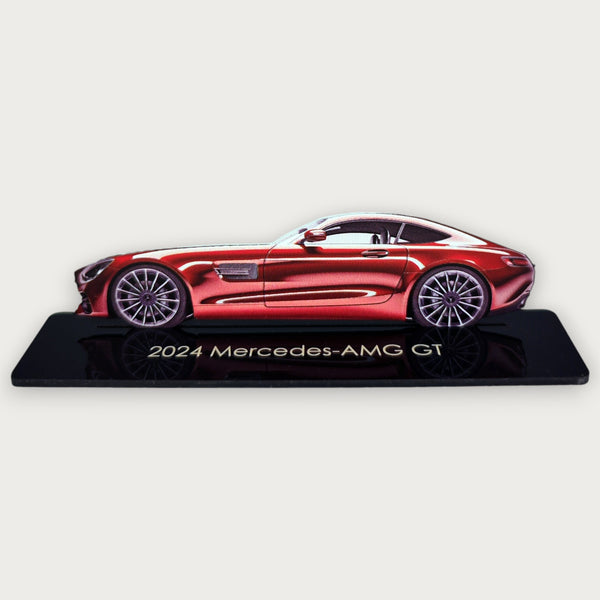 2024 Mercedes-AMG GT (1) Metal Car Wall Art, Color 2D Diecast Car Decor, Silhouette Metal Wall Art, Gift For Car Lovers, Detailed Color Metal Car