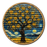 Prosper Tree Of Life Wall Decor – Round 3D Carved Wood Wall Art
