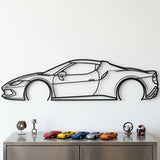 Ferrari 296 Speciale 2025 Black Metal Car Wall Art