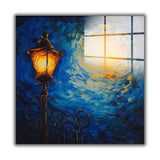 Luminance Square Tempered Glass Wall Art - Abstract Design - Large Glass Decor for Living Room & Office