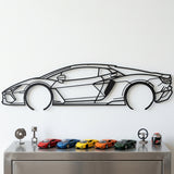 Lamborghini Temerario 2026 Black Metal Car Wall Art