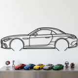 Mercedes-Maybach SL 680 Monogram Series 2024 Black Metal Car Wall Art