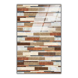 Woodlaza Vertical Glass Wall Art - Tempered Glass Rectangular Wall Decor