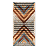 Enjoy – 3D Carved Wood Wall Art - Textured Vertical Wall Decor