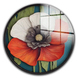 Grace Round Glass Wall Art - Tempered Glass Circle Wall Decor