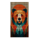 Bear Geometry – 3D Carved Wood Wall Art - Textured Vertical Wall Decor